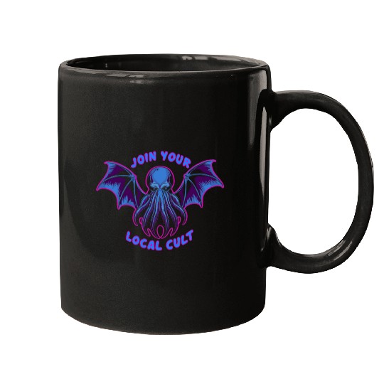 Cthulhu Join Your Local Cult Vaporwave Cosmic Horror Cthulhu 5 Mugs