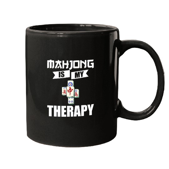 Mahjong Game Table Tiles Cards Chinese Player 7 Mugs
