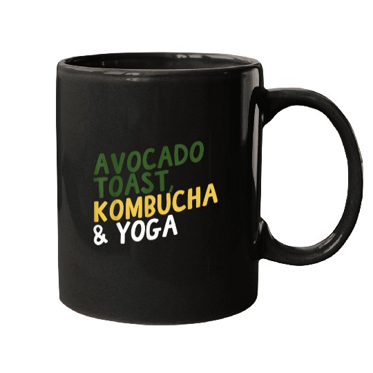 Avocado Toast Kombucha Yoga Kombucha Tea Mugs