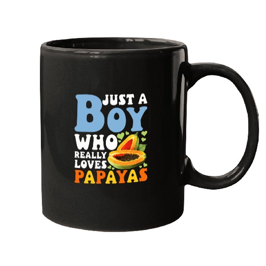 Papaya Lover Just A Boy Who Really Loves Papayas Funny Mugs