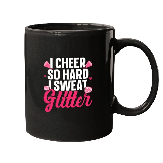 Cheerleader Rebel Cheerleading Outfit Cheer Mom Tee 1 Mugs
