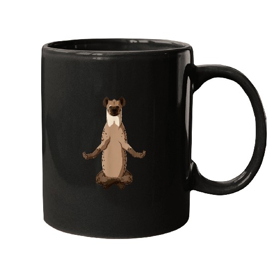 Funny yoga hyena Mugs