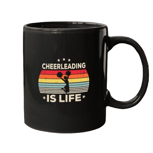 Cheerleading Is Life For Girls Women Cheerleader vintagess Mugs
