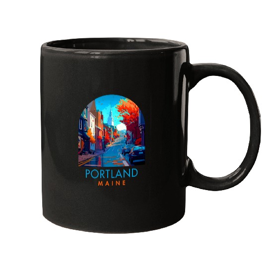 Portland Travel Traveling Trip Vacation Portland Maine Mugs