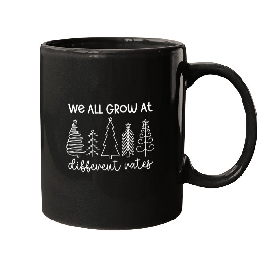 We All Grow At Different Rates Autism SPED Teacher Christmas Mugs