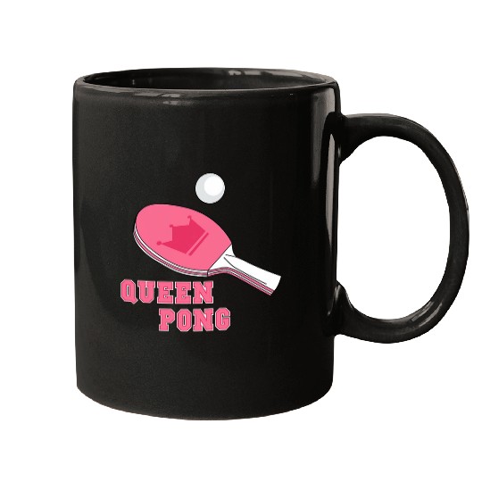 Queen Pong Table Tennis Ping Pong Ball Player Paddleball Mugs