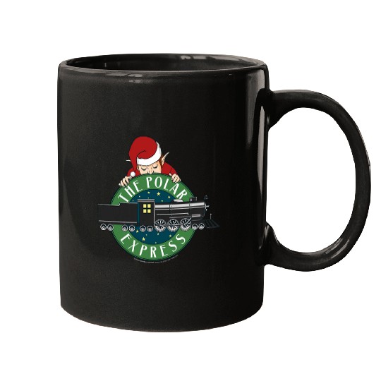Polar Express Elf Train Logo Mugs