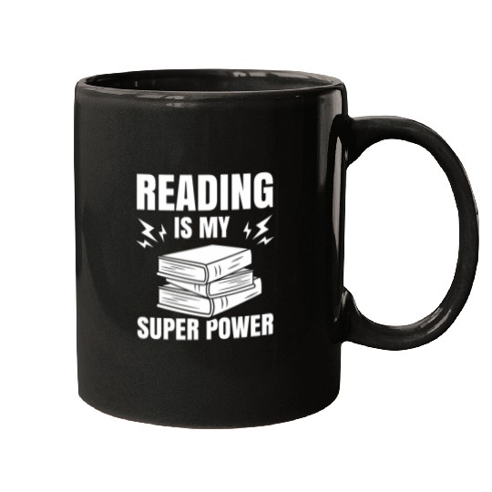 Reading Is My Super Power Bookworm Book Lovers 3 Mugs