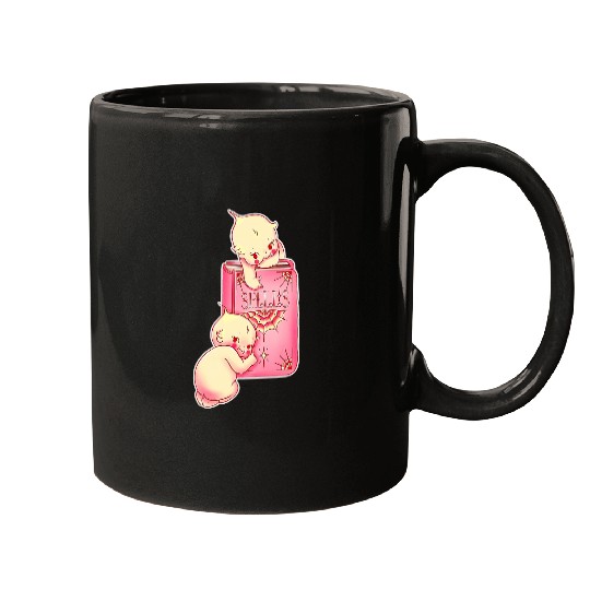 Kewpie Baby Magic Spell Book Witchcraft Halloween Gothic Mugs