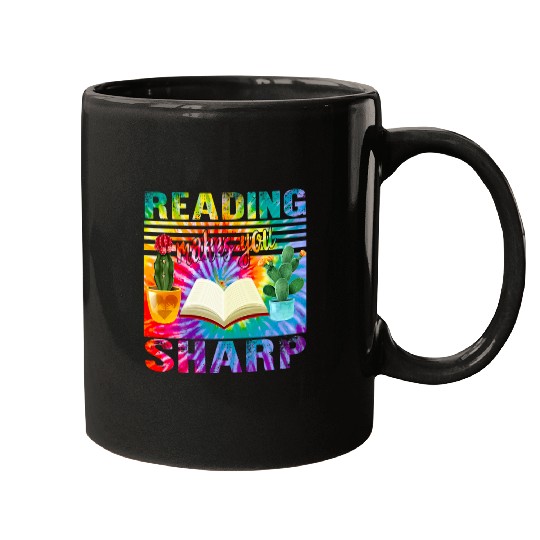 Reading TieDye Sharp Cactus Books Reader Bookworm Hobby Book Mugs