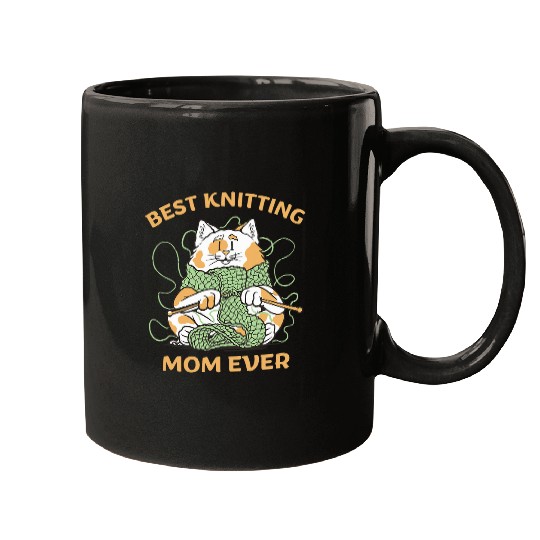 bestss knitting mom cat mom mother s day grandma Mugs