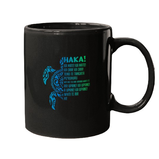 New Zealand Haka Ka Mate Song Turtle Rugby Maori Mugs