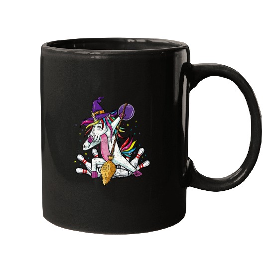 Dabbingss Bowling Witch Unicornss vintagess Mugs