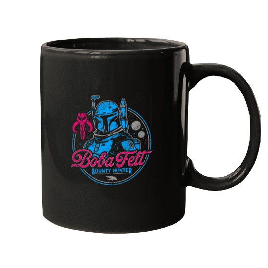 Star warss The Book Of Boba Fett Neon Logo Mugs