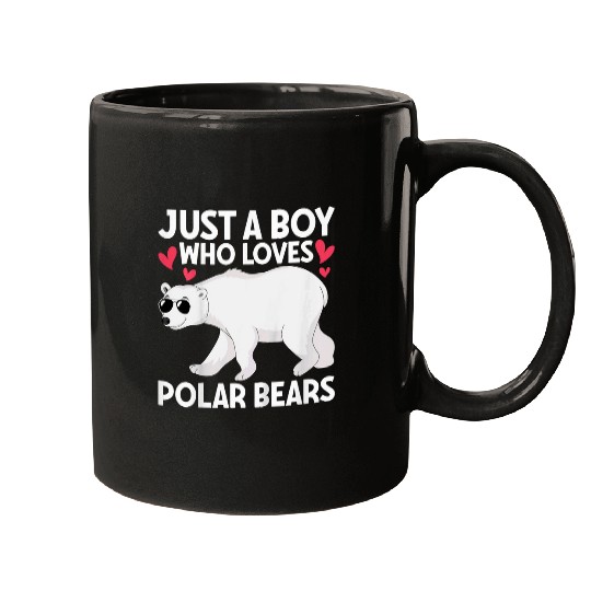 Kids Polar Bear Boys Funny Marine Mammals Ice Bear Arctic Animal Mugs