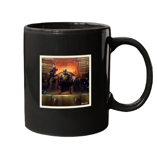 Star warss The Book of Boba Fett and Fennec Shand Polaroid Mugs