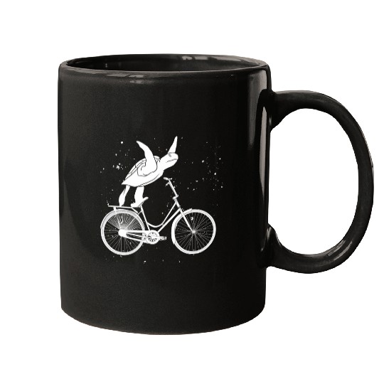 Ocean Animal Lover BMX Biker Stunt Cycling Funny Sea Turtle Mugs