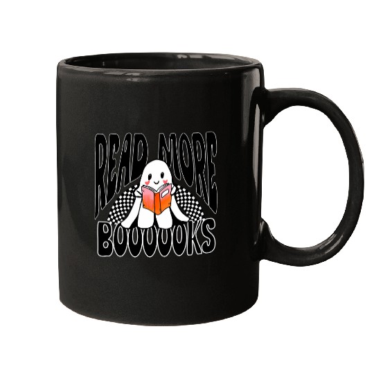 Read More Books Happy ghosts Halloween Book Lover Gift Mugs