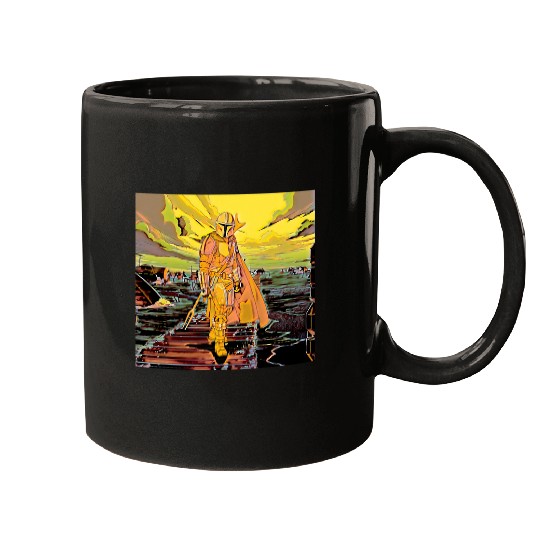 Star warss The Mandalorian Din Djarin Comic Book Mugs