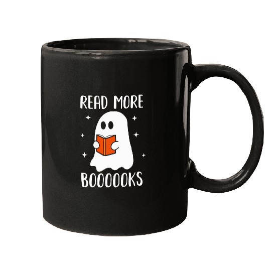 Read More Booooks Halloween Funny Boo ghosts Costume Mugs