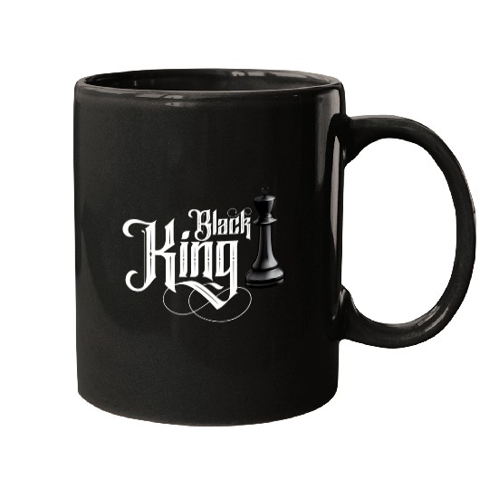 Black King Chess Piece Costume Chess Lover Chess Club Retro 2 Mugs