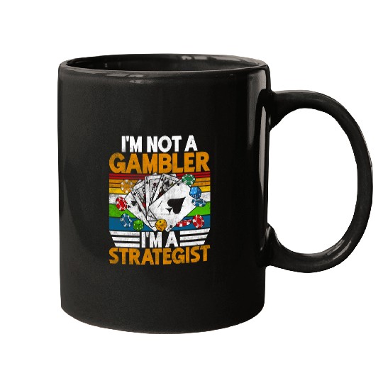 Pokers Game Night Blackjack Gambling Holdem Pokers Player 6 Mugs