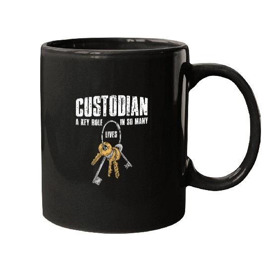 Proud Custodian is Key School Janitor Squad Cleaning Staff Mugs