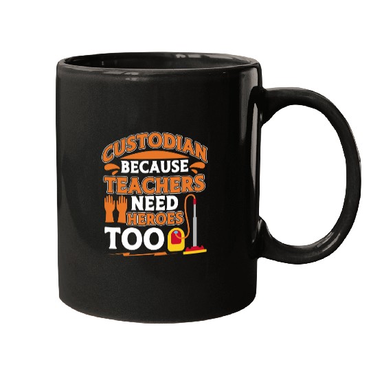 School Custodian Appreciation Funny Janitor Work Uniform 23 Mugs