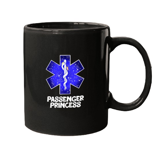 EMS EMT Paramedic Passenger Princess Star of Life Funny Mugs