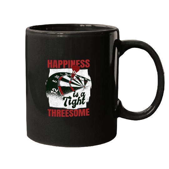 Happiness Is A Tight Threesome Dart Player Dart Team Darts Mugs