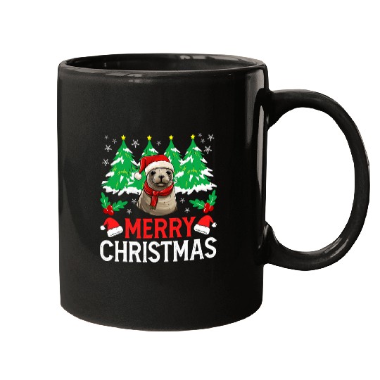 Mediterranean Monk Seals Christmas Pajama for xmasss Holiday Mugs