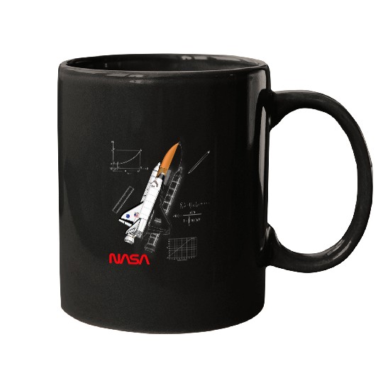 NASA Space Shuttle chalk drawing Worm Logo Mugs