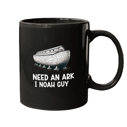 Need An Ark I Noah Guy Christian Funny Gifts Sketch Drawing 2 Mugs