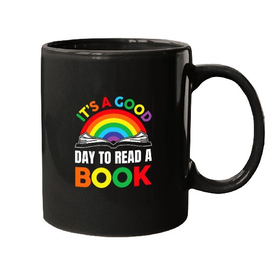 Rainbow Reading It s a Good Day to Read a Book Teacher Mugs
