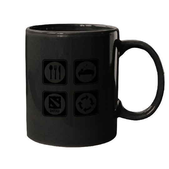 Eat Sleep DOTA2 Repeat Mugs