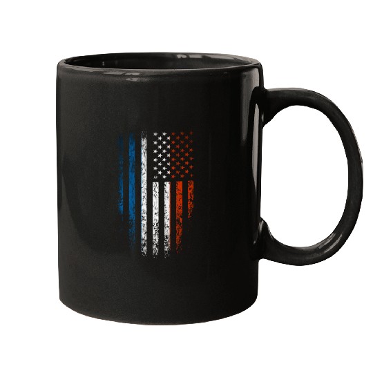 France US Flag Grunge Mugs