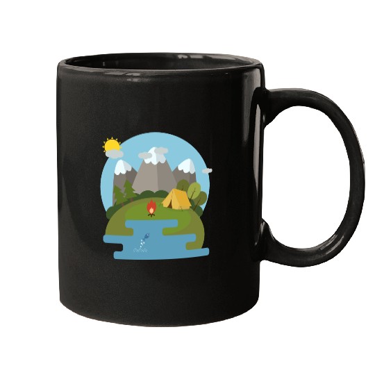 camping nature Mugs
