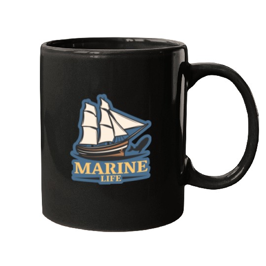 marine life logo Mugs