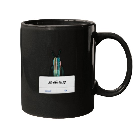 DONNIE DARKO COUNT DOWN TIME ALERT WITH BUNNY MAN Mugs