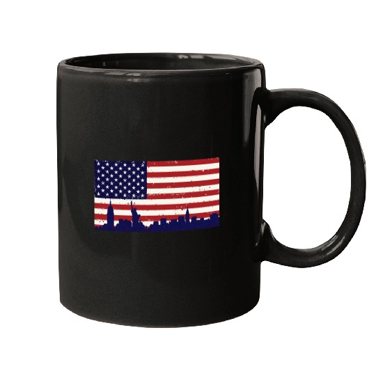US Flag Freedom liberty peace Mugs