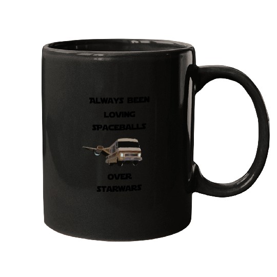 spaceballs over starwars Mugs