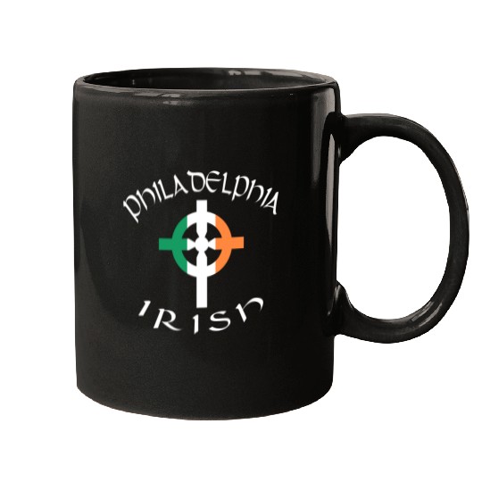 Ireland Pride Philadelphia Irish Celtic Cross Mugs