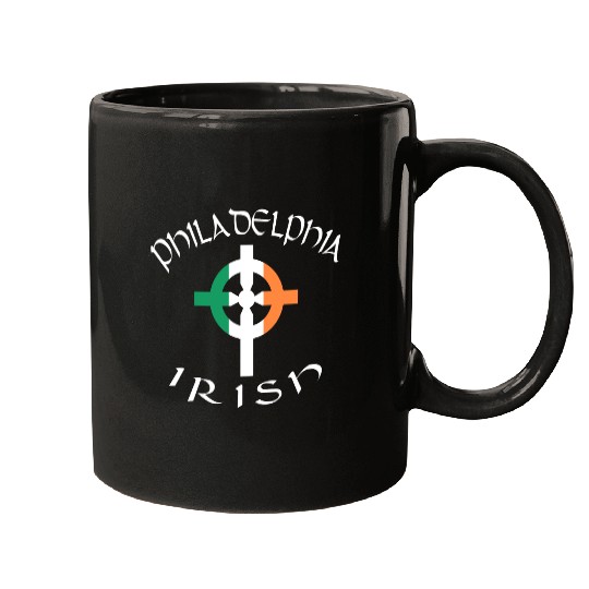 Ireland Pride Philadelphia Irish Celtic Cross Mugs