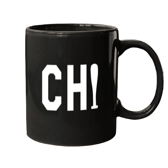 Chicago Cubs CHI baseball Bat Vintage Chicago Tri Mugs