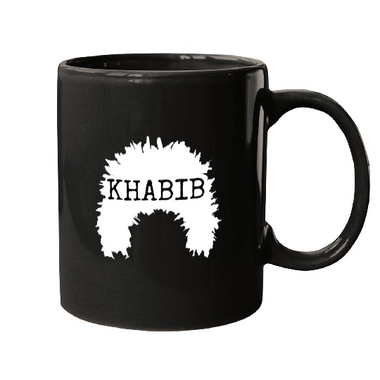khabib normagomedov sheep hat white text Mugs