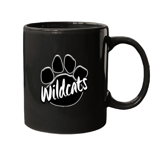 Wildcats Paw Print Mascot School Pride Mugs