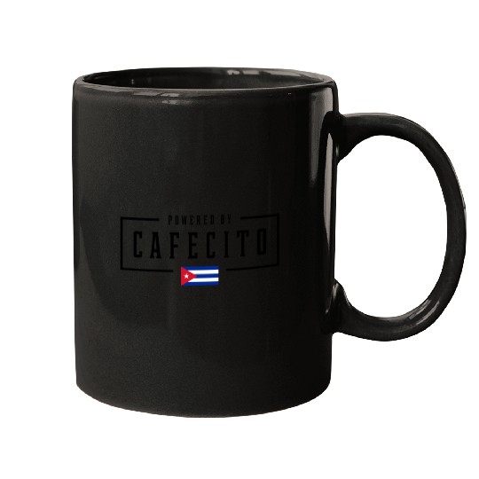 Powered by Cafecito Cuban Coffee Cuba Flag Mugs