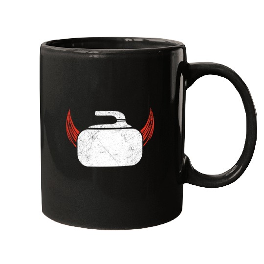 Curling Devil Ice Sports Sweeper Ice Rink Gift Mugs