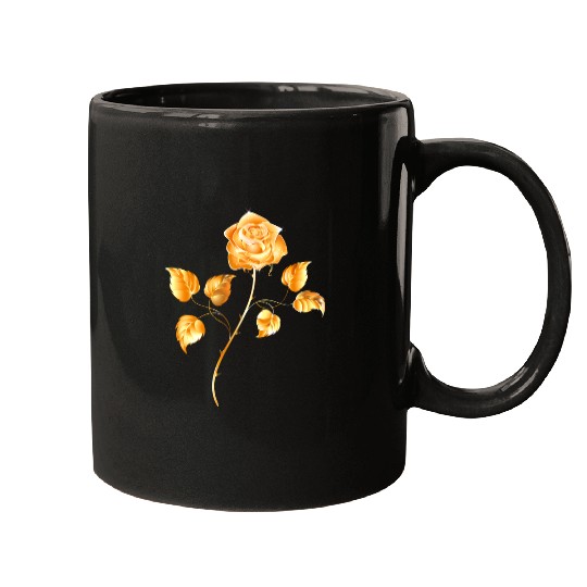 Golden rose gold flower jewelry vip vector image Mugs