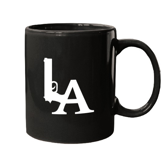 LA Dodgers Gun Los Angeles Hollywood California Mugs